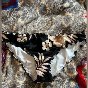 Pink Ruffle Cheeky Bikini Bottom